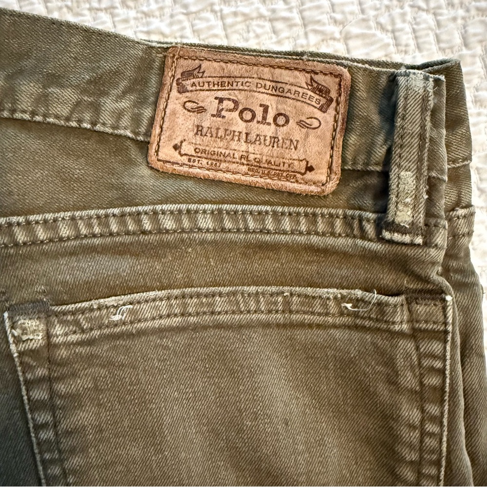 Polo Ralph Lauren AUTHENTIC DUNGAREES Men's Slim Fit Green Size 32x30 - Picture 4 of 14